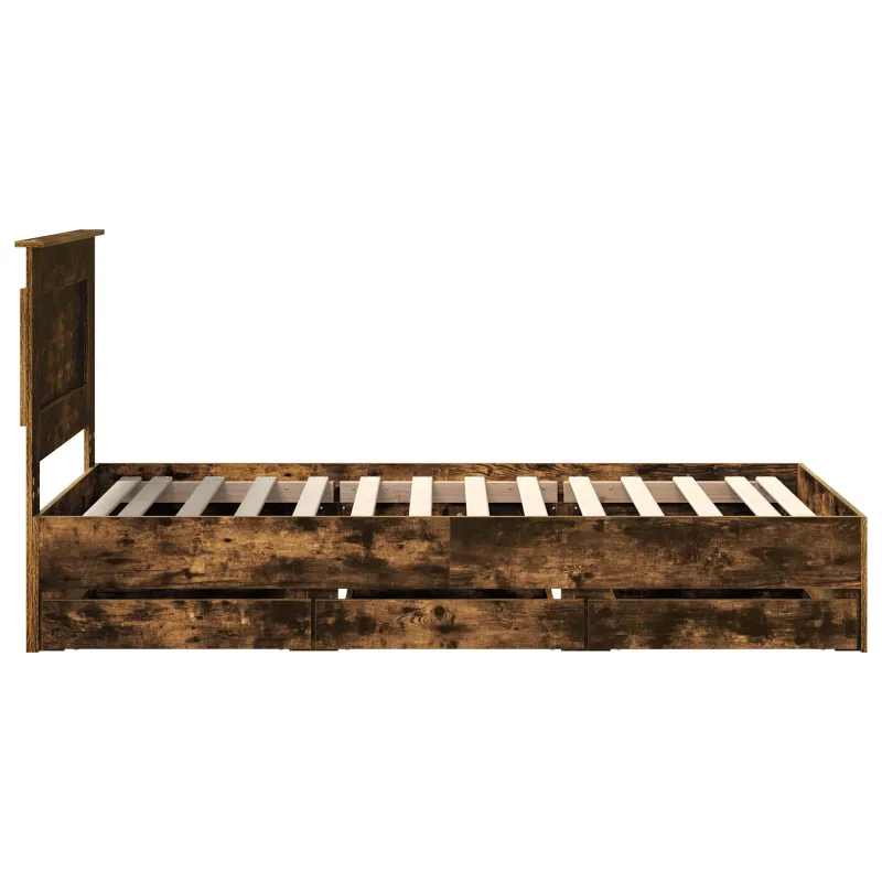 Lovos rėmas Rūkyta ąžuolas 75 x 190 cm Inžinerinė mediena