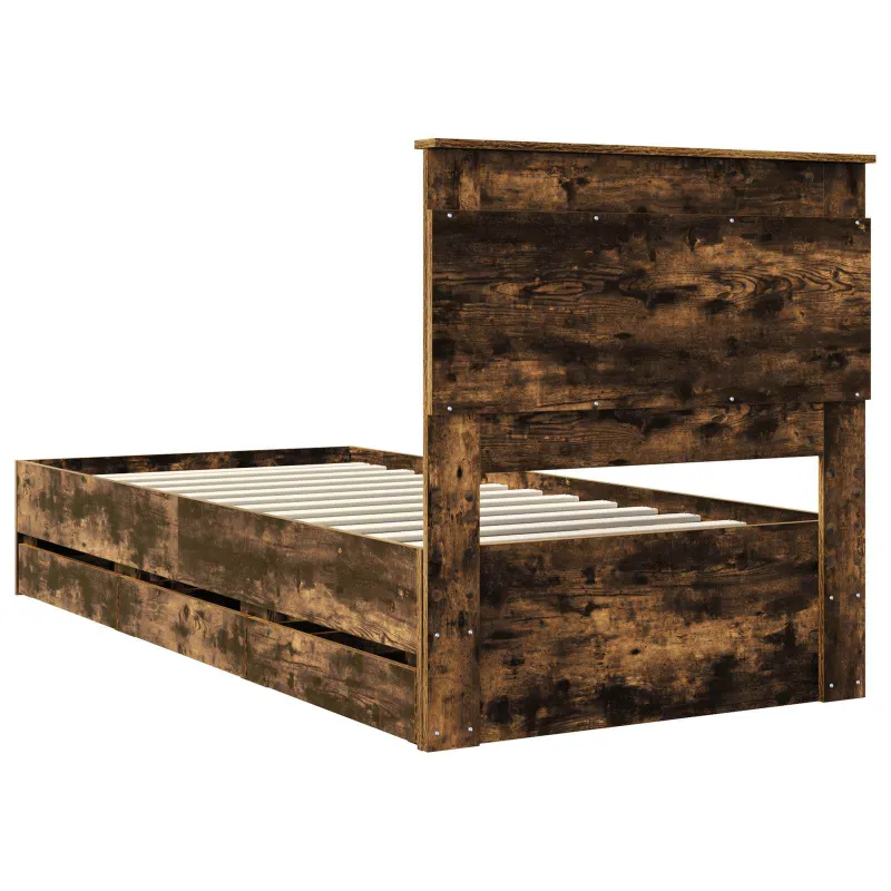 Lovos rėmas Rūkyta ąžuolas 75 x 190 cm Inžinerinė mediena