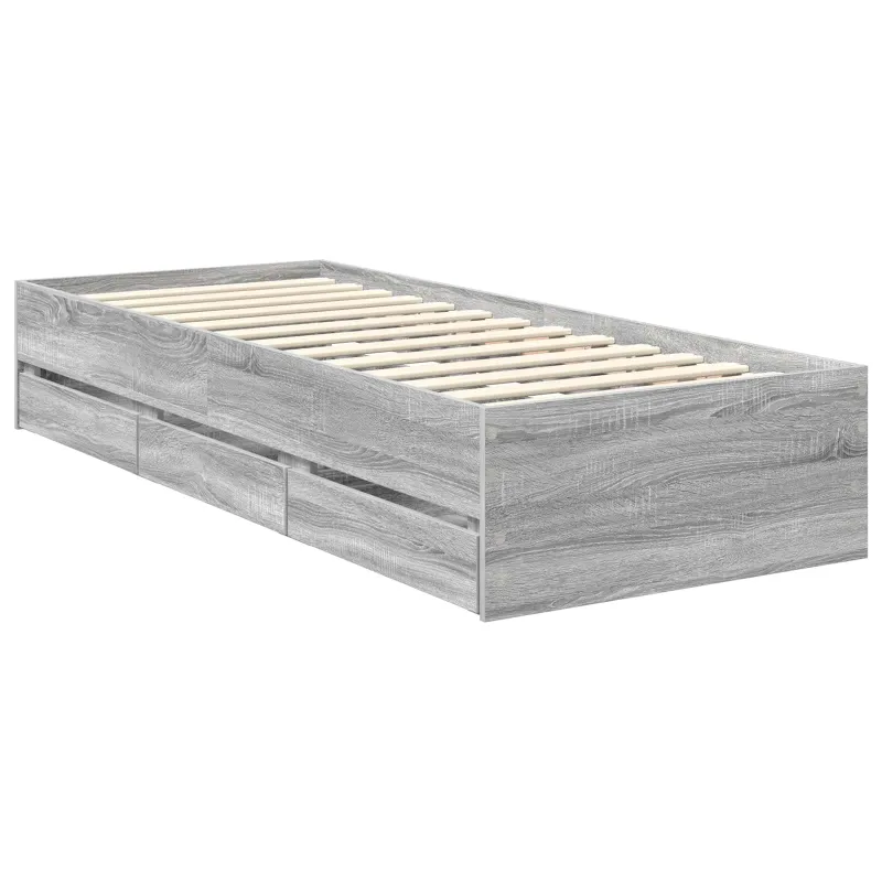 Lovos rėmas Pilkas Sonoma 75 x 190 cm Inžinerinė mediena