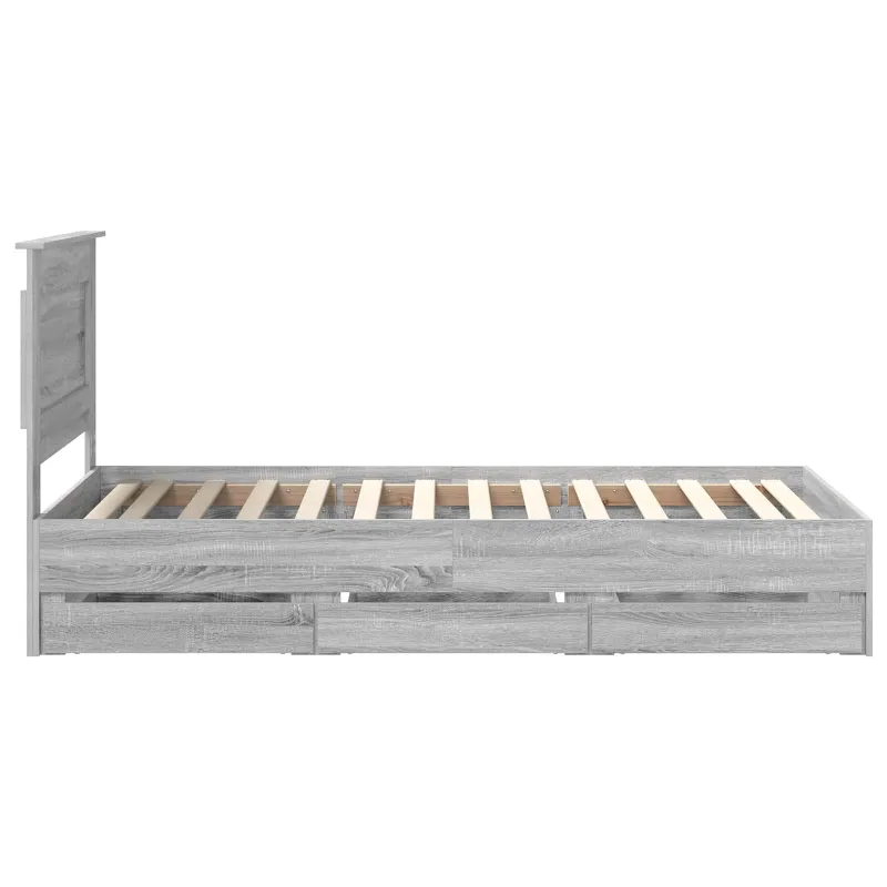 Lovos rėmas Pilkas Sonoma 75 x 190 cm Inžinerinė mediena