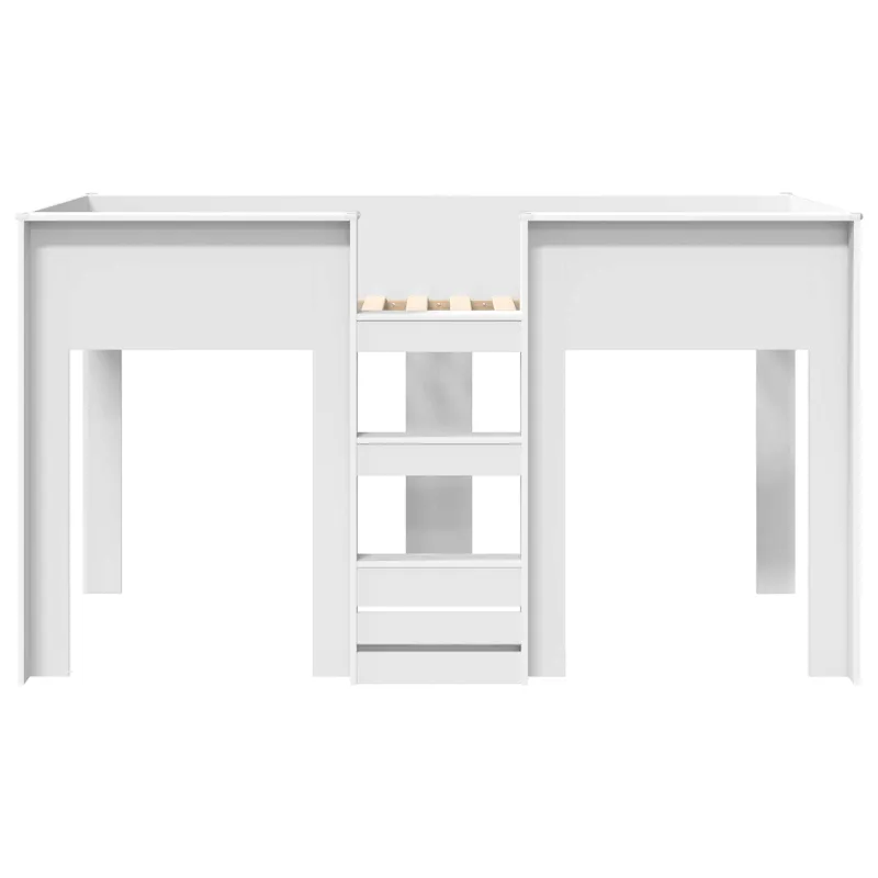Vaikų dvigulė lova Balta 75 x 190 cm Apdirbta mediena