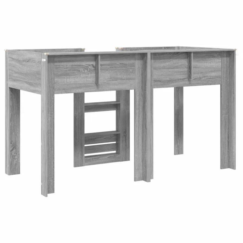 Vaikų dvigulė lova Pilkas Sonoma 75 x 190 cm Apdirbta mediena