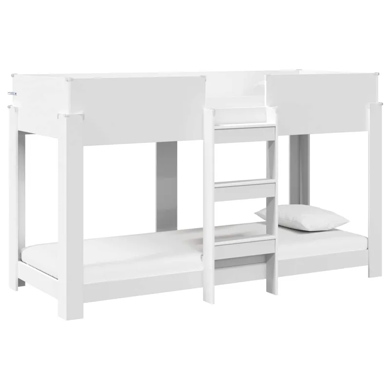 Vaikų dvigulė lova Balta 75 x 190 cm Apdirbta mediena