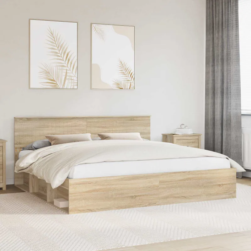 Lovos rėmas Sonoma 200 x 200 cm Kietos pušies mediena