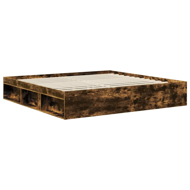 Lovos rėmas Rūkyta ąžuolas 200 x 200 cm Kietos pušies mediena