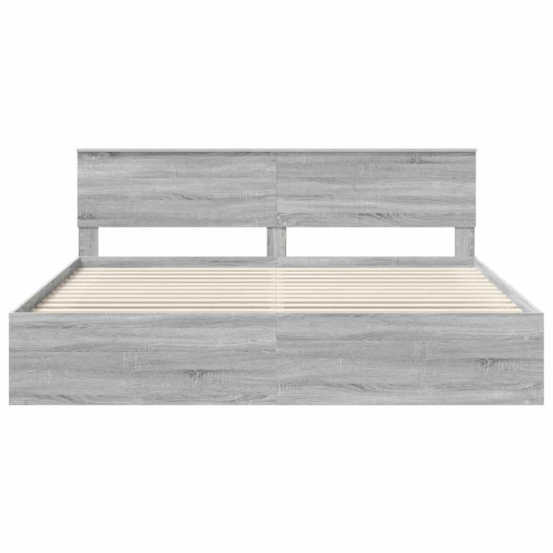 Lovos rėmas Pilkas Sonoma 200 x 200 cm Kietos pušies mediena