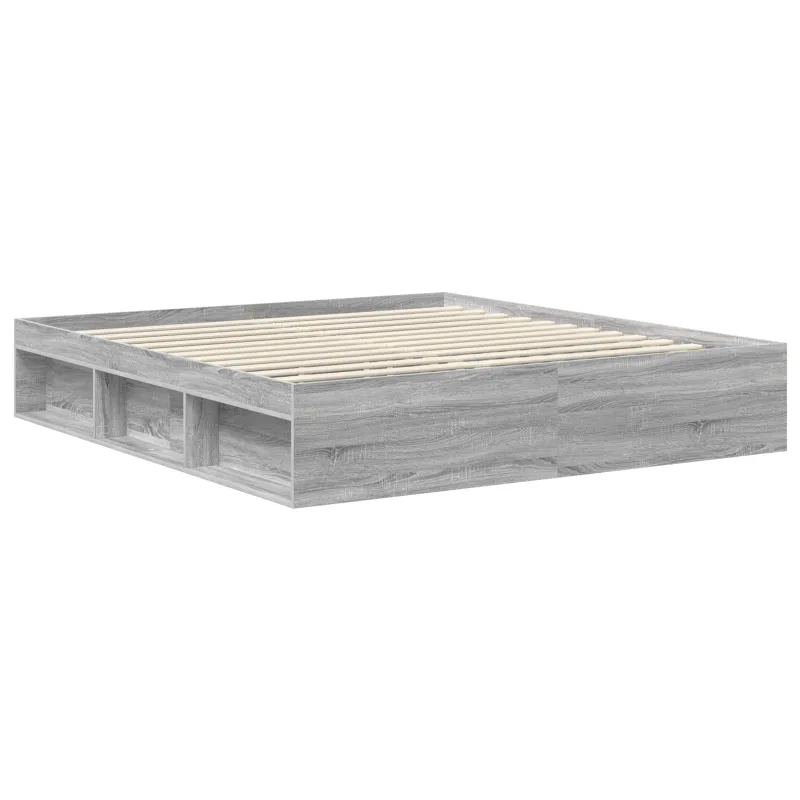 Lovos rėmas Pilkas Sonoma 180 x 200 cm Kietos pušies mediena