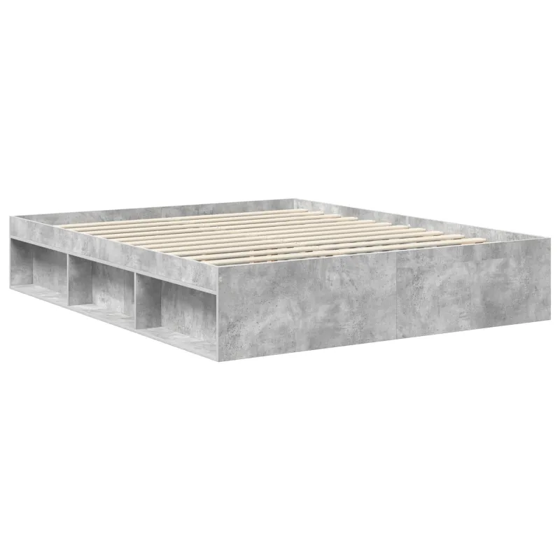 Lovos rėmas Betoninė 160 x 200 cm Kietos pušies mediena
