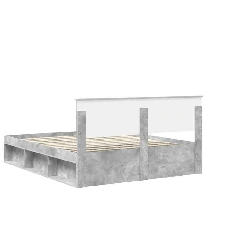 Lovos rėmas Betoninė 160 x 200 cm Kietos pušies mediena