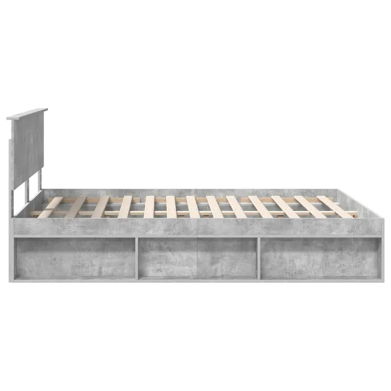 Lovos rėmas Betono pilka 150 x 200 cm Kietos pušies mediena