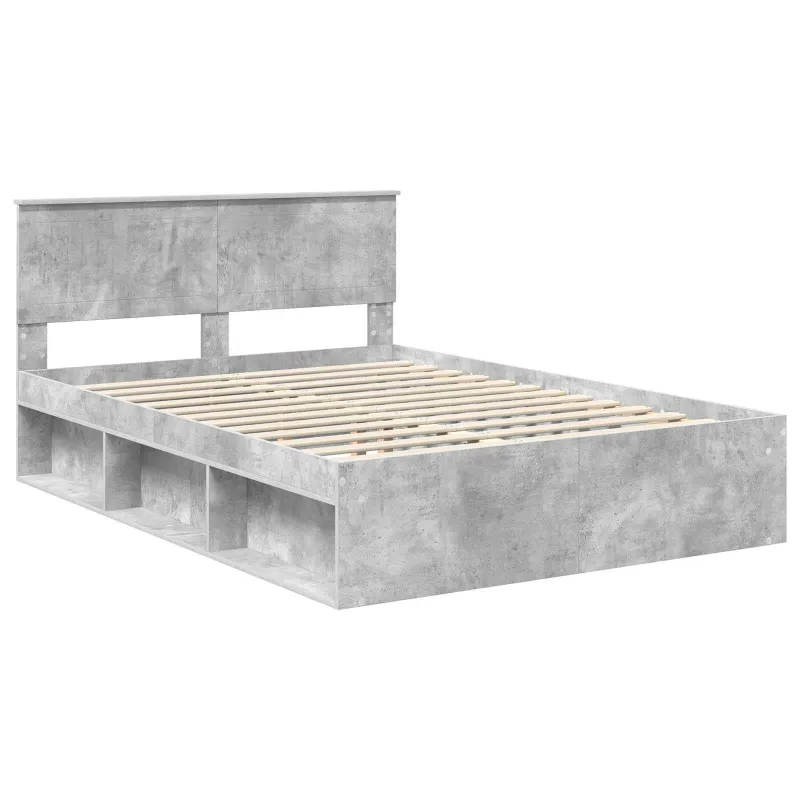 Lovos rėmas Betoninė 140 x 200 cm Kietos pušies mediena