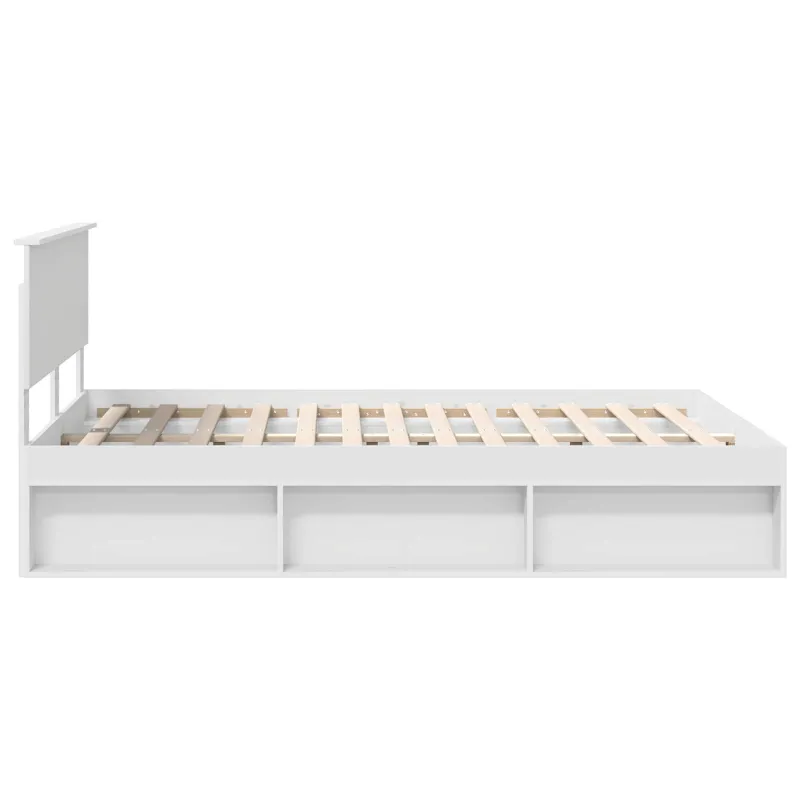 Lovos rėmas Balta 140 x 190 cm Kietos pušies mediena