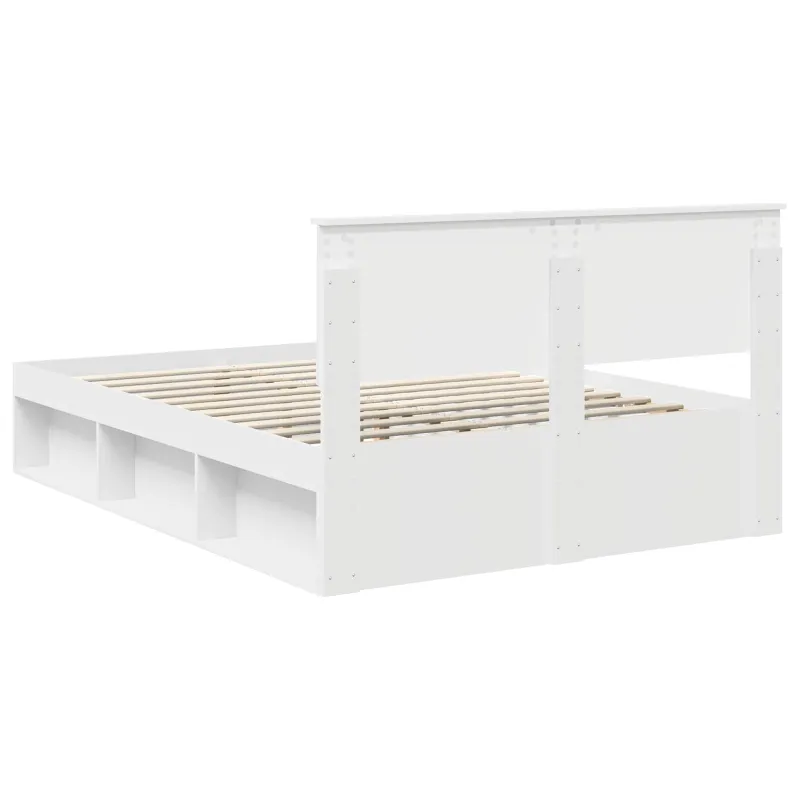 Lovos rėmas Balta 140 x 190 cm Kietos pušies mediena