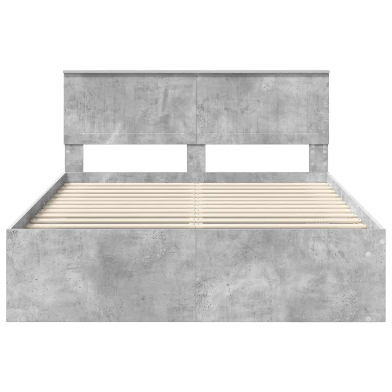 Lovos rėmas Betoninė 140 x 190 cm Kietos pušies mediena