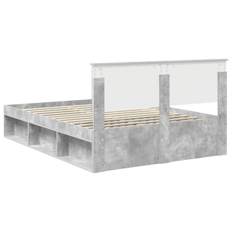 Lovos rėmas Betoninė 140 x 190 cm Kietos pušies mediena