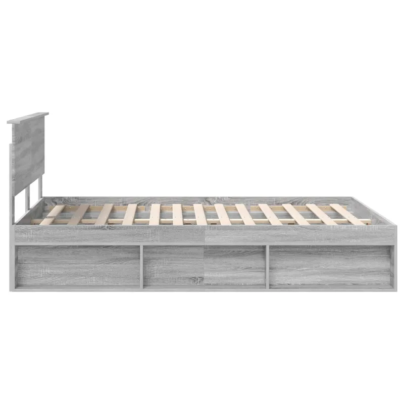 Lovos rėmas Pilkas Sonoma 135 x 190 cm Kietos pušies mediena