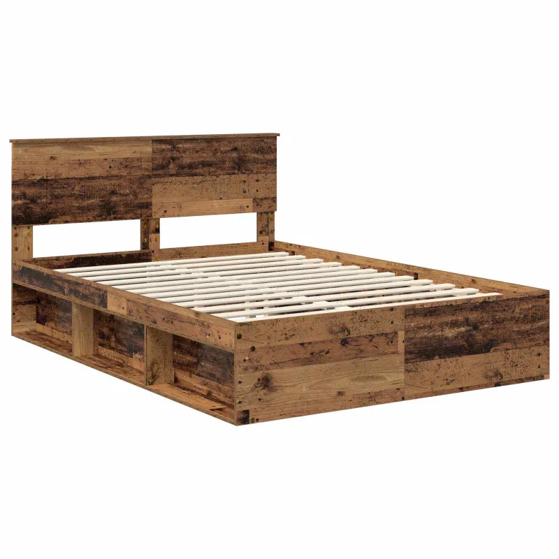 Lovos rėmas Senas medis 135 x 190 cm Kietos pušies mediena