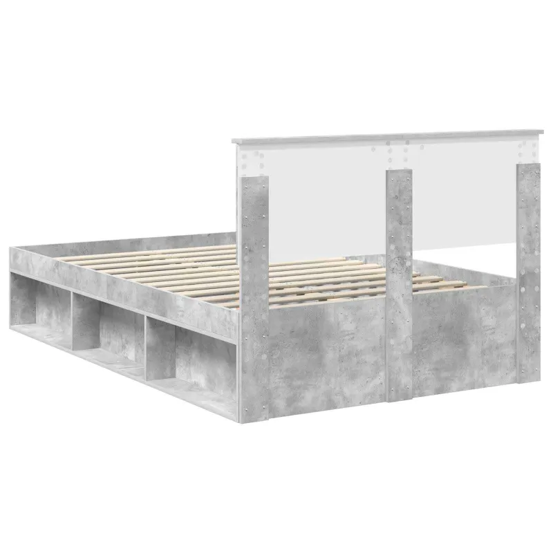Lovos rėmas Betoninė 120 x 200 cm Kietos pušies mediena