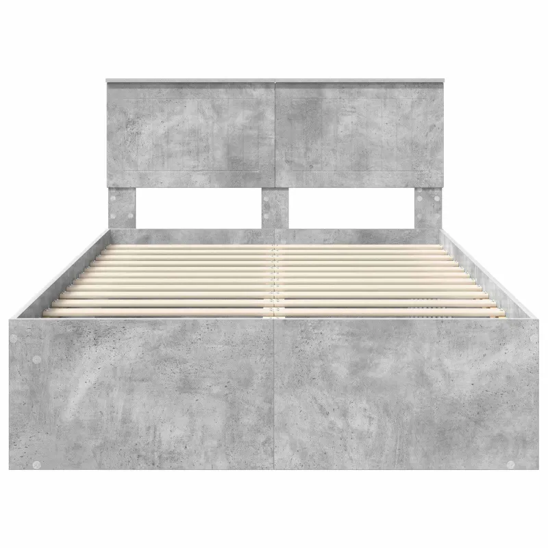 Lovos rėmas Betoninė 120 x 190 cm Kietos pušies mediena
