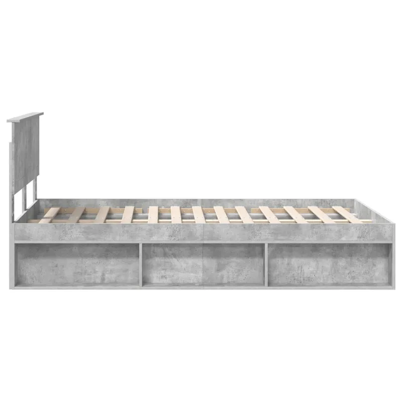 Lovos rėmas Betoninė 120 x 190 cm Kietos pušies mediena