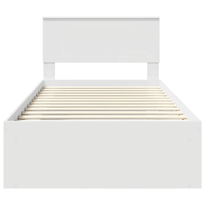 Lovos rėmas Balta 100 x 200 cm Kietos pušies mediena