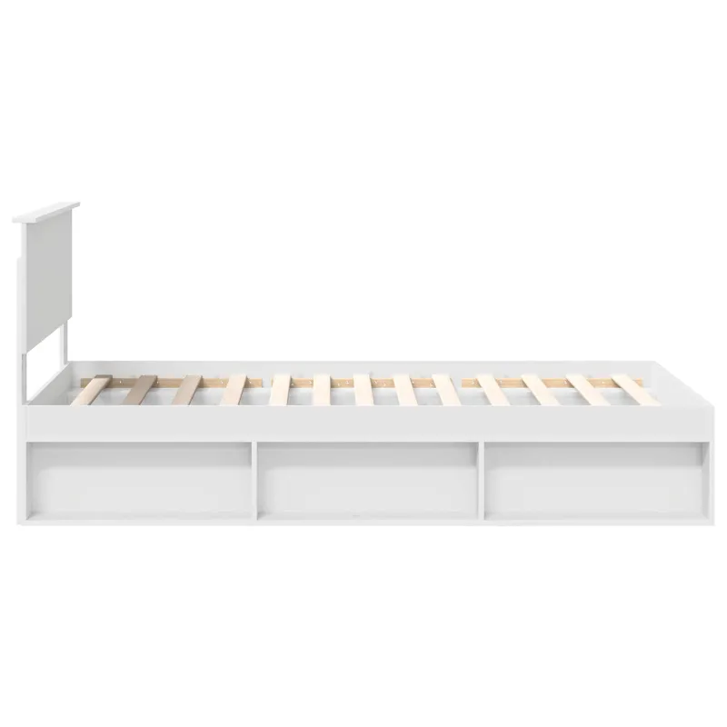 Lovos rėmas Balta 100 x 200 cm Kietos pušies mediena