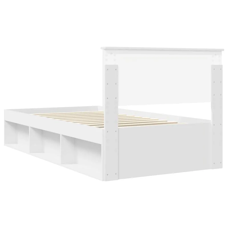Lovos rėmas Balta 100 x 200 cm Kietos pušies mediena