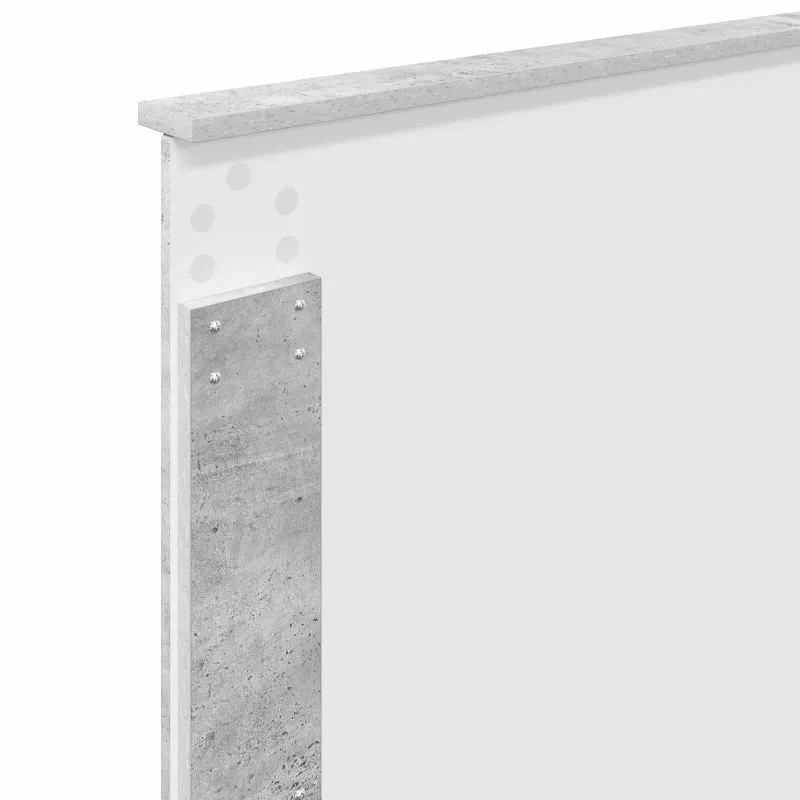 Lovos rėmas Betono pilka 100 x 200 cm Kietos pušies mediena