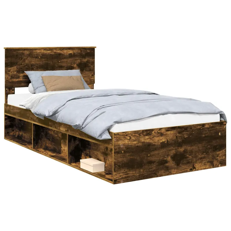 Lovos rėmas Rūkyta ąžuolas 100 x 200 cm Kietos pušies mediena