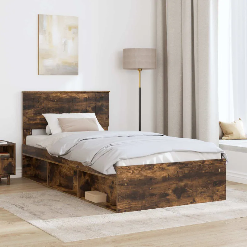 Lovos rėmas Rūkyta ąžuolas 100 x 200 cm Kietos pušies mediena