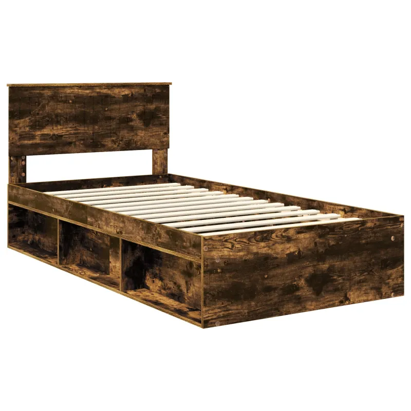 Lovos rėmas Rūkyta ąžuolas 100 x 200 cm Kietos pušies mediena