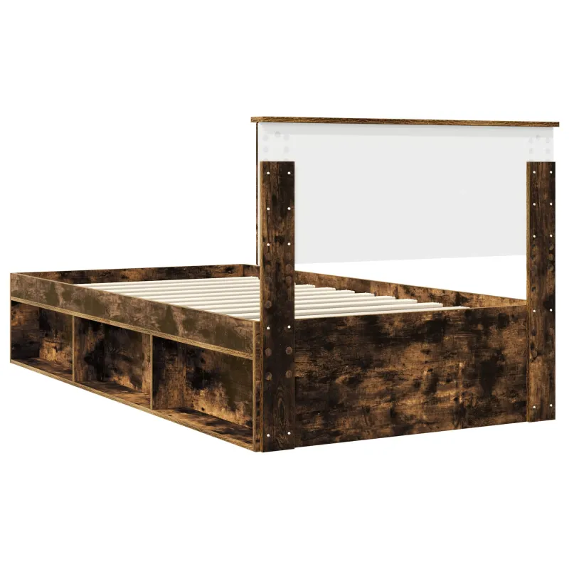 Lovos rėmas Rūkyta ąžuolas 100 x 200 cm Kietos pušies mediena