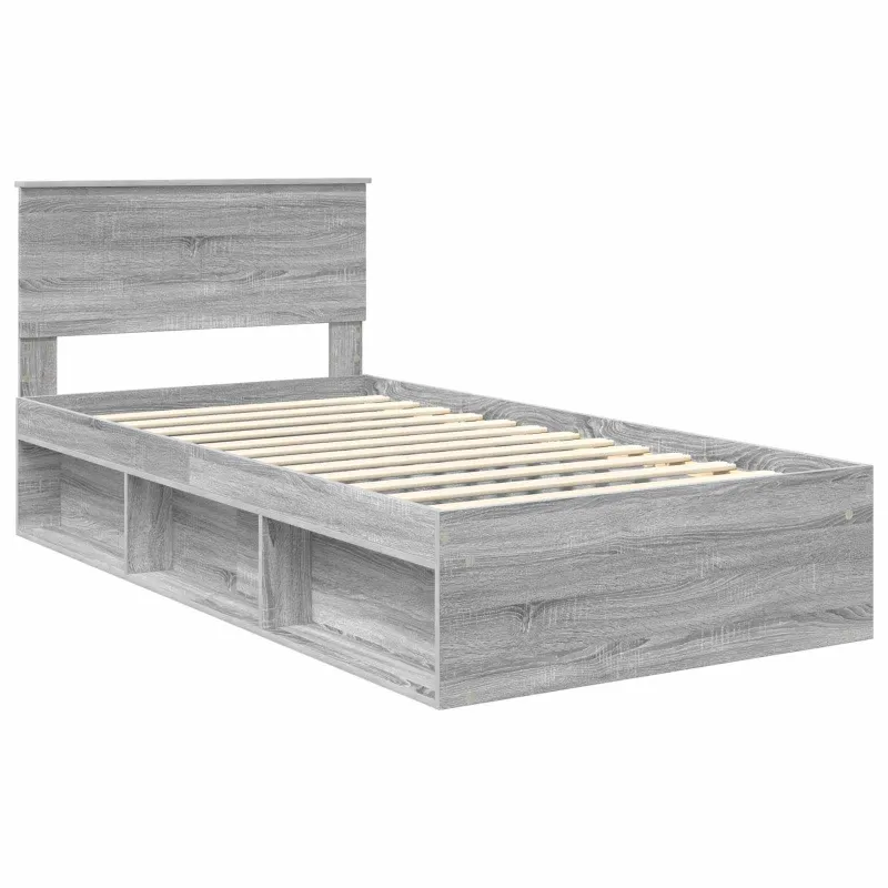 Lovos rėmas Pilkas Sonoma 100 x 200 cm Kietos pušies mediena