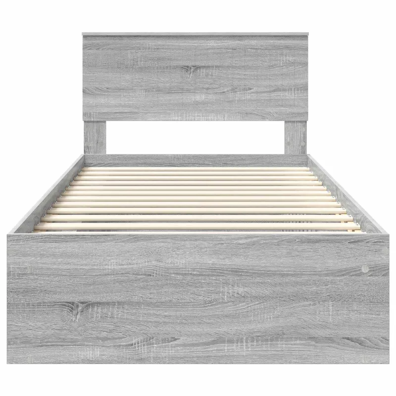 Lovos rėmas Pilkas Sonoma 100 x 200 cm Kietos pušies mediena