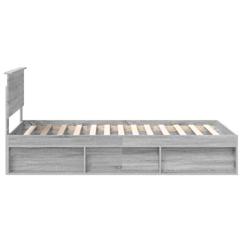 Lovos rėmas Pilkas Sonoma 100 x 200 cm Kietos pušies mediena