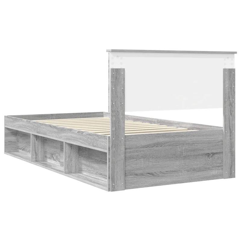Lovos rėmas Pilkas Sonoma 100 x 200 cm Kietos pušies mediena