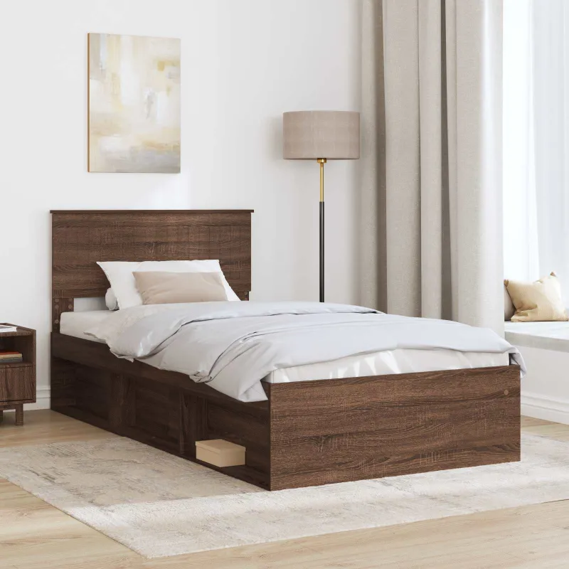 Lovos rėmas Rudas ąžuolas 100 x 200 cm Kietos pušies mediena