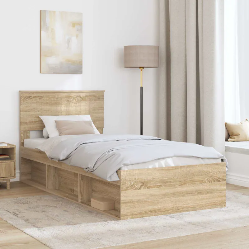 Lovos rėmas Sonoma ąžuolas 90 x 200 cm Kietos pušies mediena