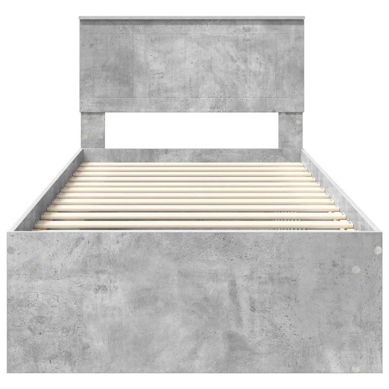 Lovos rėmas Betoninė 90 x 200 cm Kietos pušies mediena