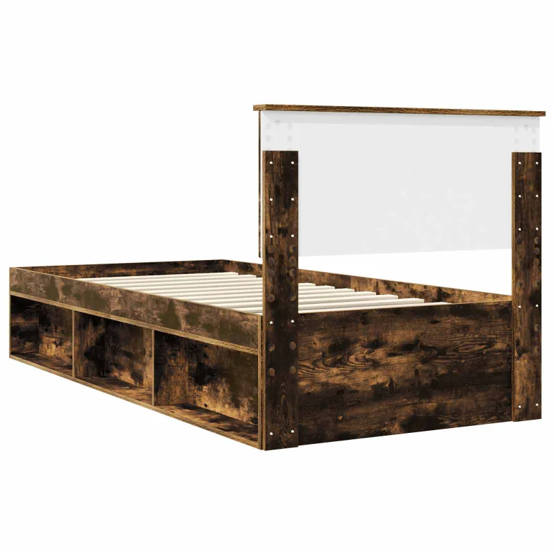 Lovos rėmas Rūkyta ąžuolas 90 x 200 cm Kietos pušies mediena