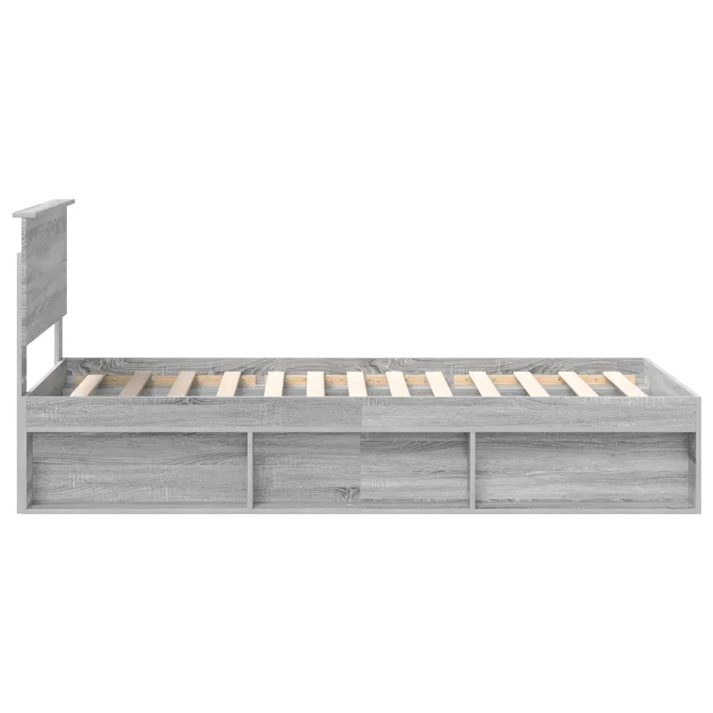 Lovos rėmas Pilkas Sonoma 90 x 200 cm Kietos pušies mediena