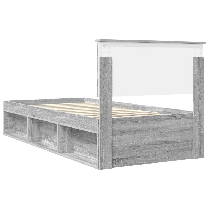 Lovos rėmas Pilkas Sonoma 90 x 200 cm Kietos pušies mediena