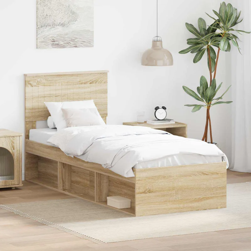 Lovos rėmas Sonoma ąžuolas 75 x 190 cm Kietos pušies mediena