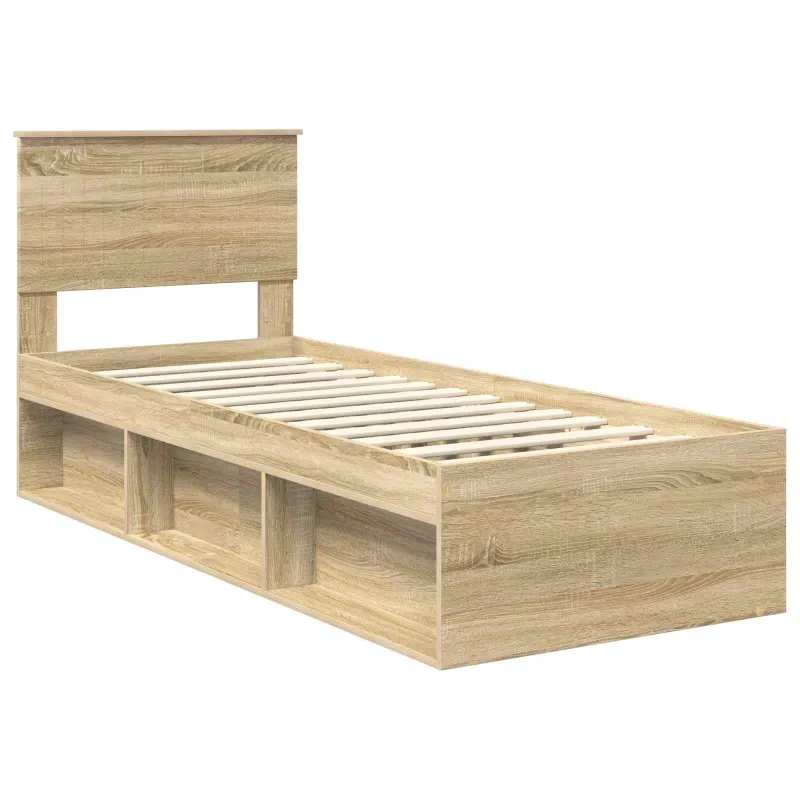 Lovos rėmas Sonoma ąžuolas 75 x 190 cm Kietos pušies mediena