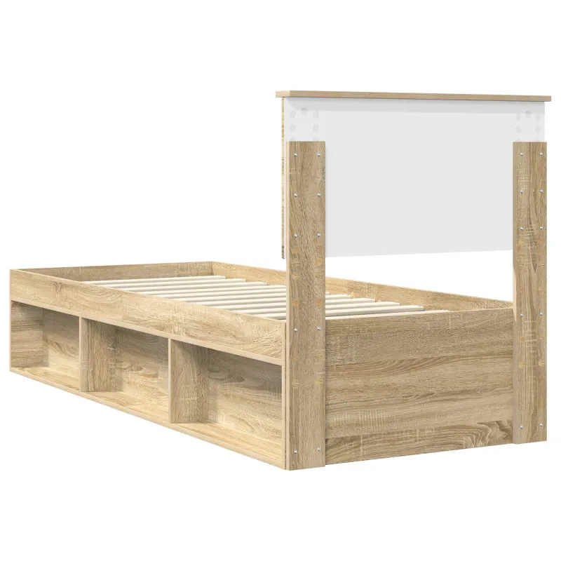 Lovos rėmas Sonoma ąžuolas 75 x 190 cm Kietos pušies mediena