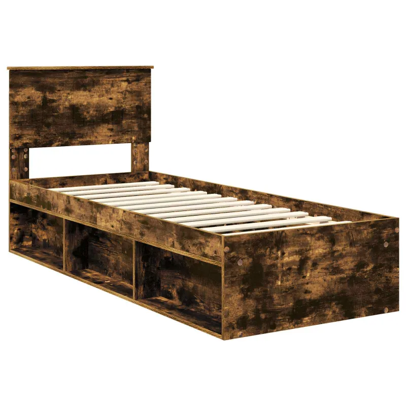 Lovos rėmas Rūkyta ąžuolas 75 x 190 cm Kietos pušies mediena