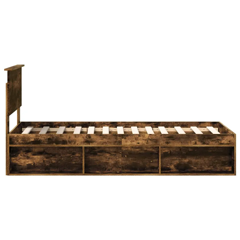 Lovos rėmas Rūkyta ąžuolas 75 x 190 cm Kietos pušies mediena
