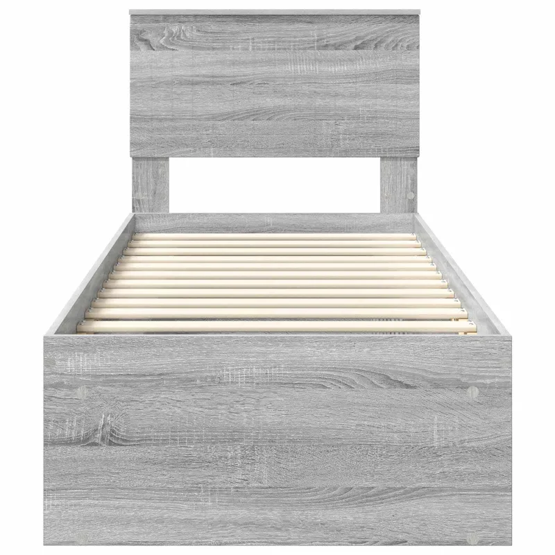 Lovos rėmas Pilkas Sonoma 75 x 190 cm Kietos pušies mediena