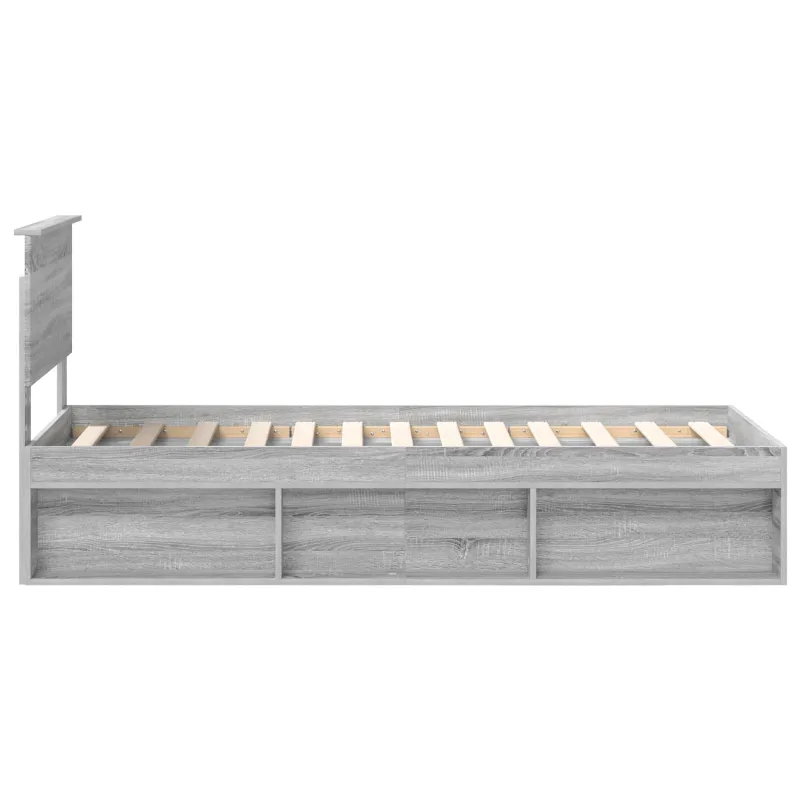 Lovos rėmas Pilkas Sonoma 75 x 190 cm Kietos pušies mediena