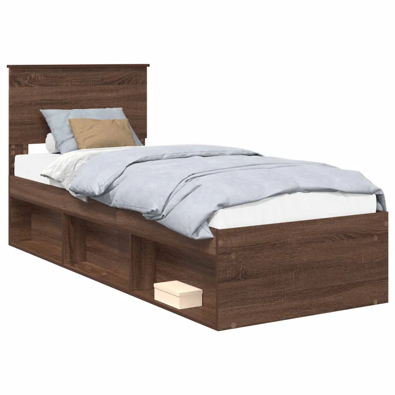 Lovos rėmas Rudas ąžuolas 75 x 190 cm Kietos pušies mediena